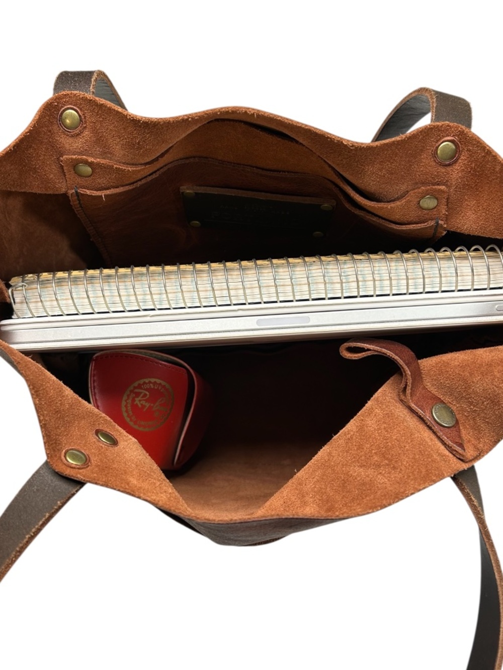 Portland Leather Goods Medium Tote Full Grain Leather Patina Brown - Picture 11 of 14